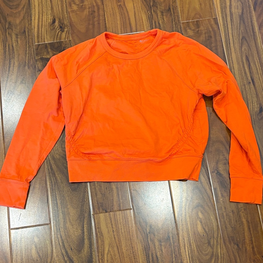 Athleta Orange Crewneck Pullover